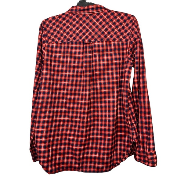 J. Crew Red Blue 100% Cotton Button Down Shirt Size 10 - Picture 2 of 9